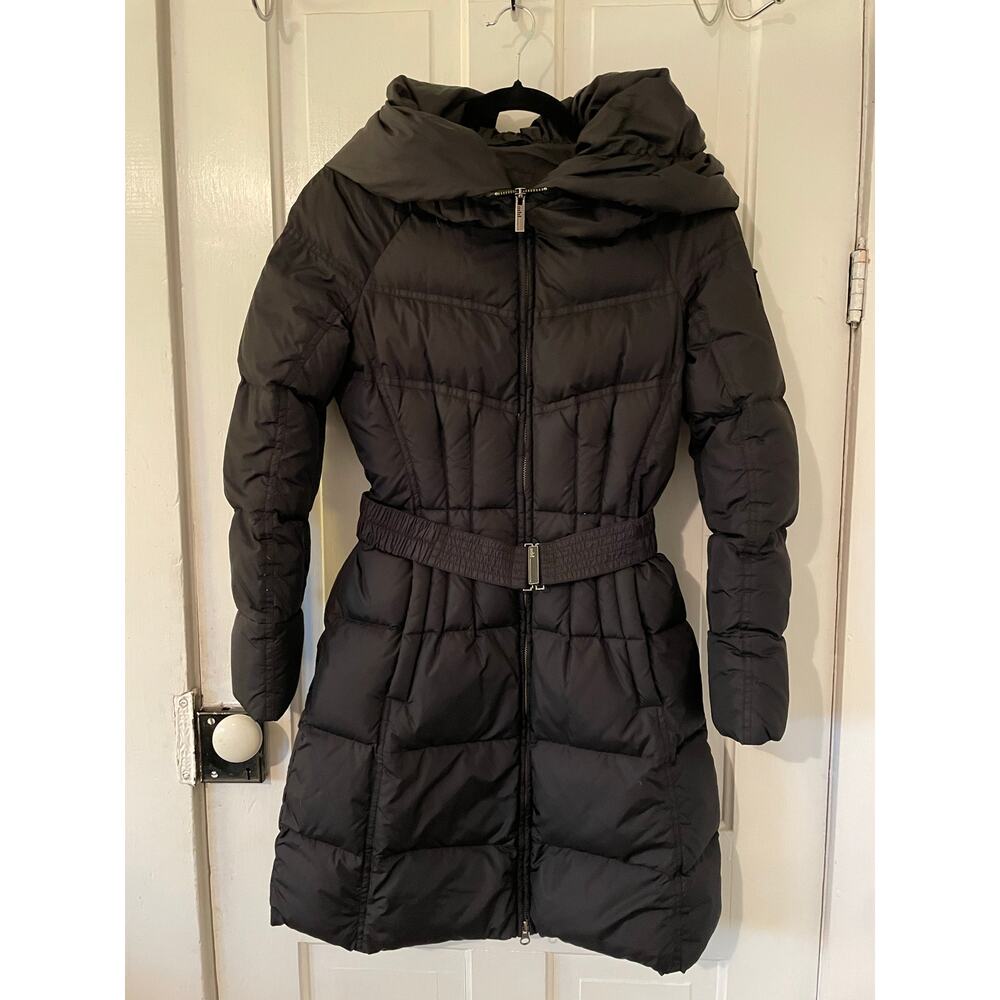 ADD ICON 10 Pillow Collar Hooded 95/5 Down Puffer black women’s Coat Jacket US 4 - Picture 3 of 13